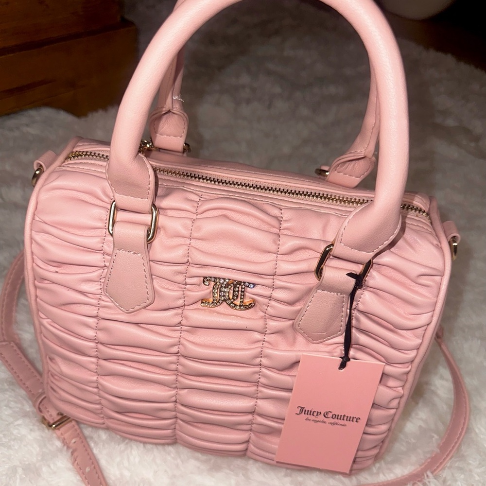 Juicy Couture Blush Ruched Satchel